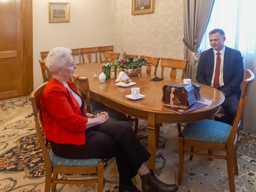 Spotkanie Rektora Uniwersytetu Ekonomicznego w Krakowie - dr. hab. Stanisława Mazura, prof. UEK, z Panią Elżbietą Golec-Nycz