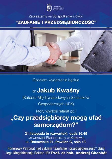 Plakat 33 spotkania z cyklu