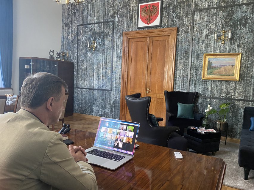 dr hab. Stanisław Mazur, prof. UEK uczestniczący w Posiedzeniu Rektorskiej Komisji ds. Ewaluacji Jakości Działalności Naukowej