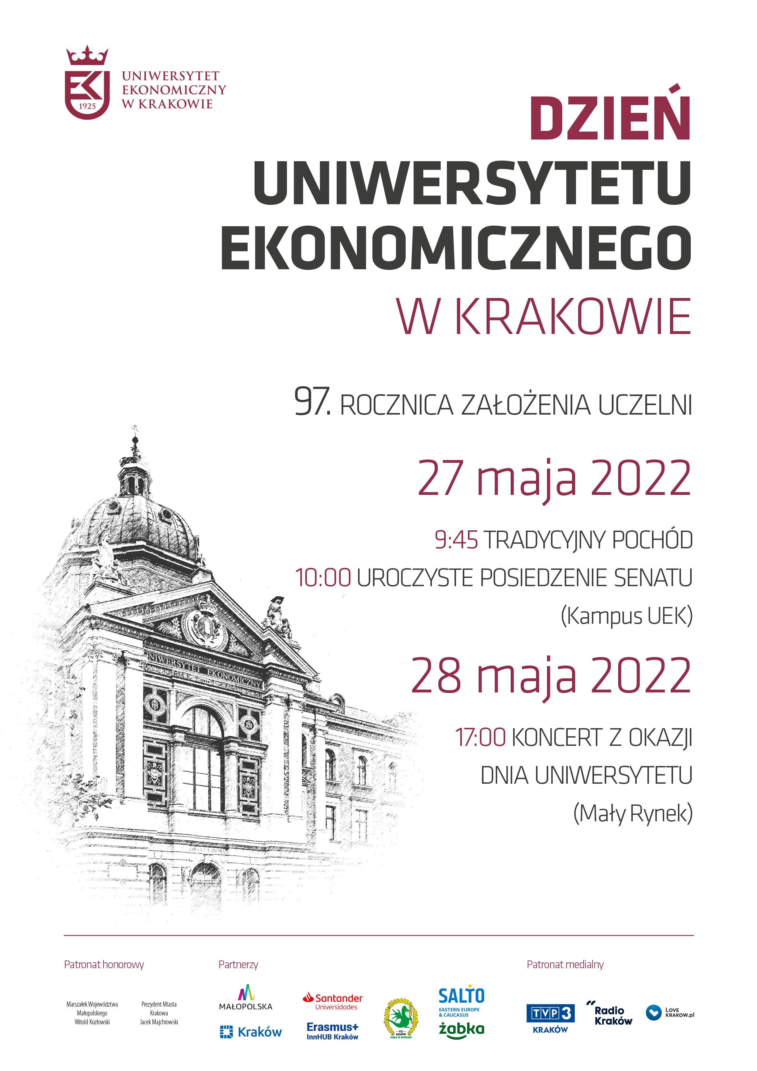 Plakat obchodów Święta Uczelni