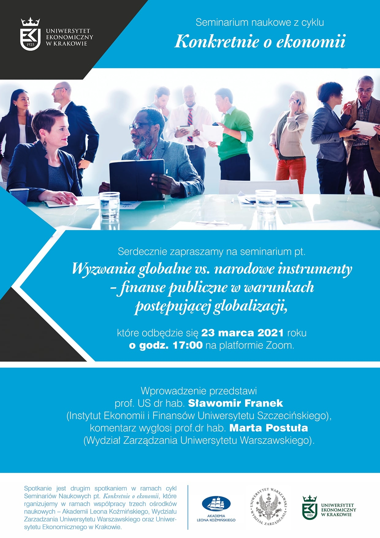 Plakat informacyjny seminarium