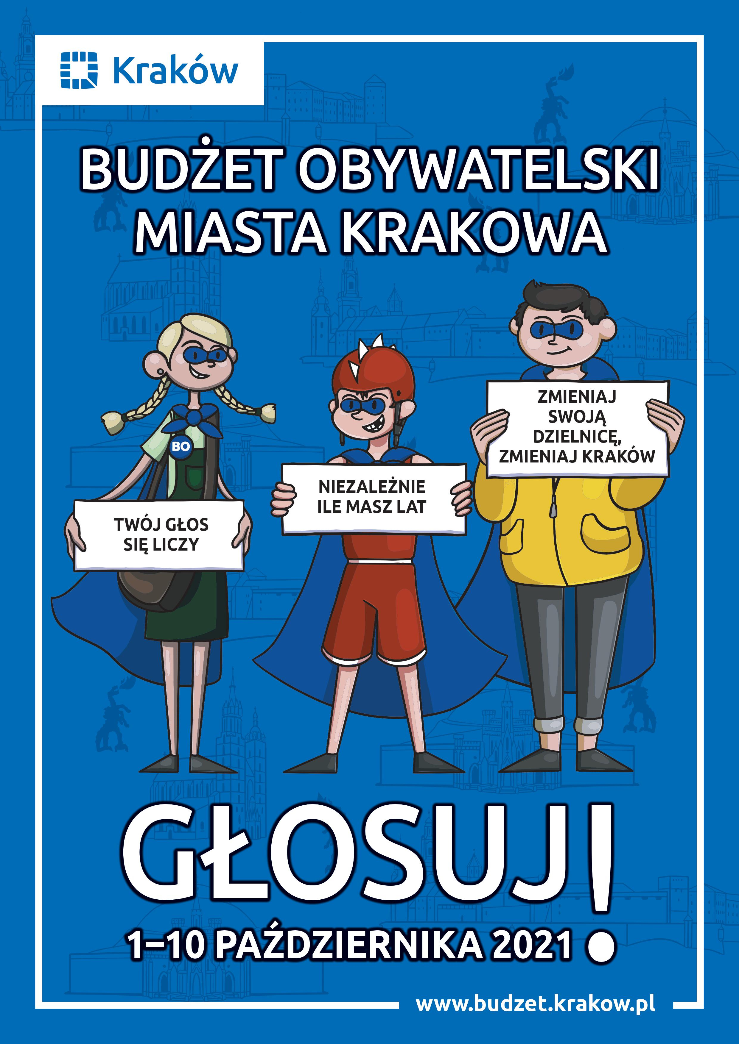 Budżet obywatelski Miasta Krakowa - plakat informacyjny