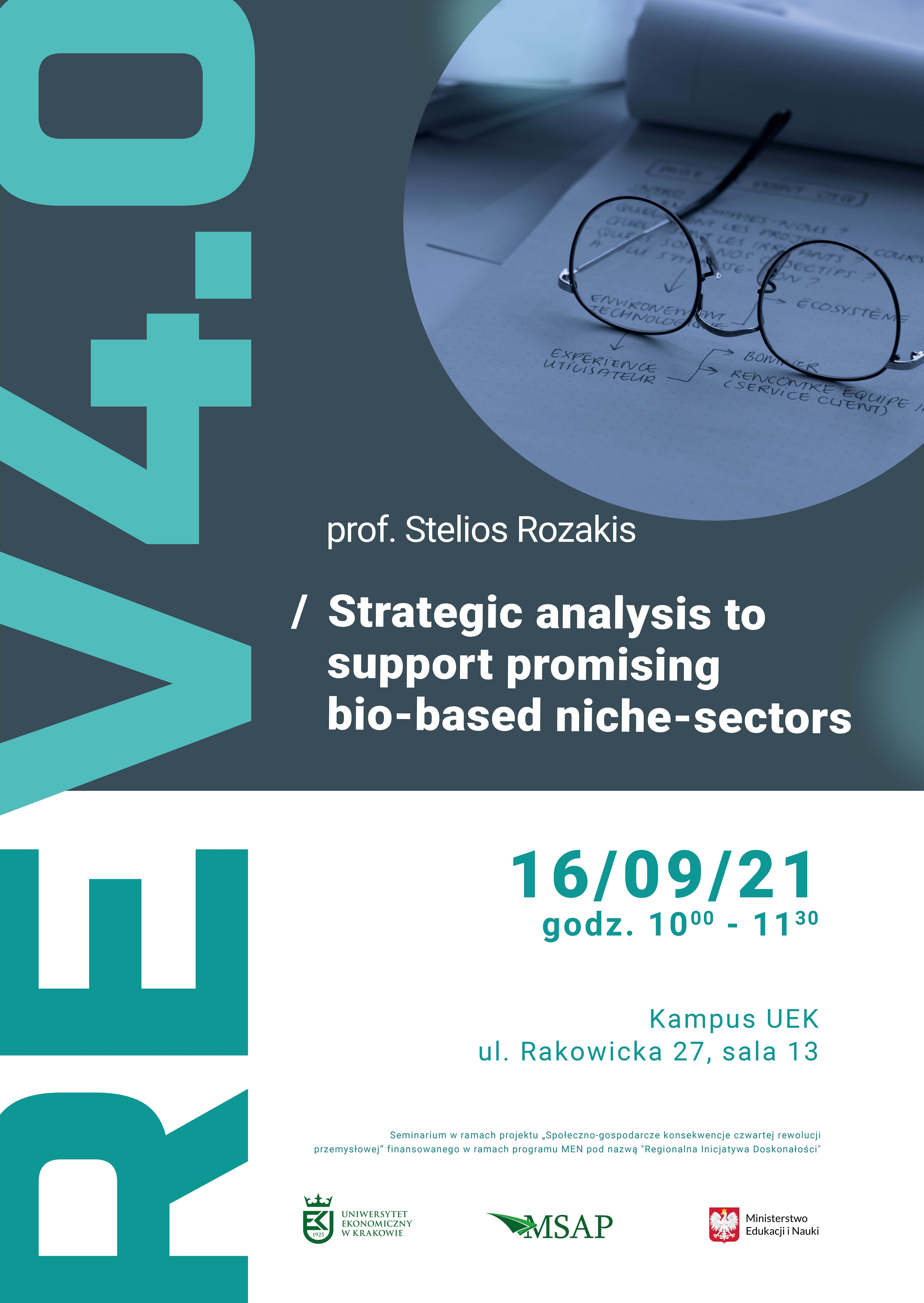 Plakat seminarium „Strategic analysis to support promising bio-based niche-sectors”